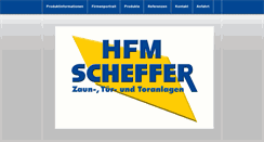 Desktop Screenshot of hfm-scheffer.de