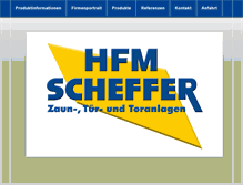 Tablet Screenshot of hfm-scheffer.de